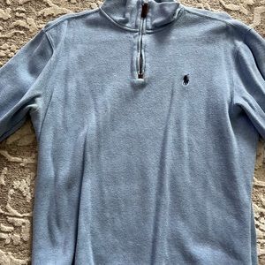 Mens Ralph Lauren Medium Quarter Zip Light Blue